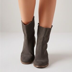 Alberto Fermani Taupe Suede Ankle Boots